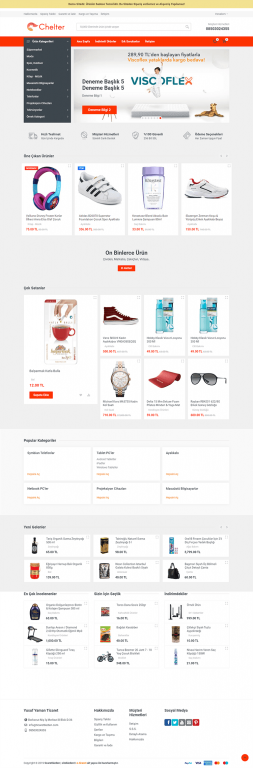 Chelter E-Ticaret Teması
