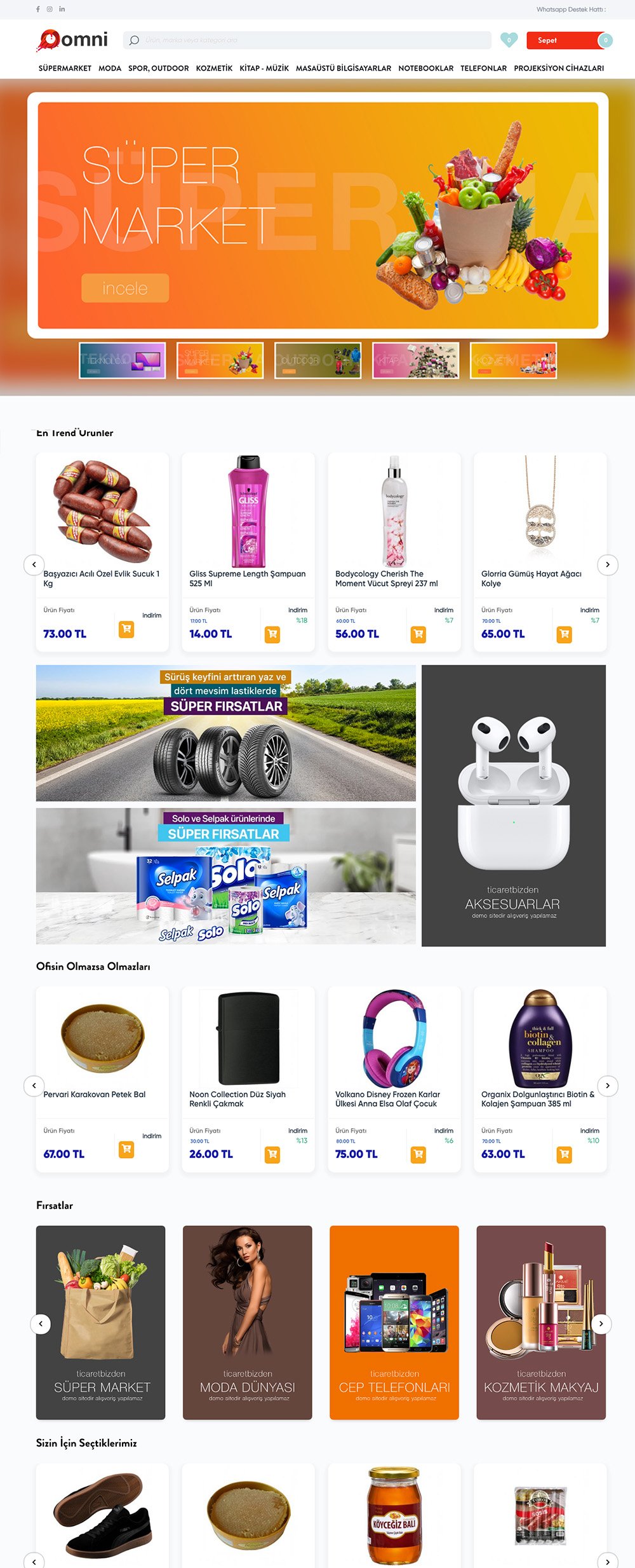 Omni E-Ticaret Teması