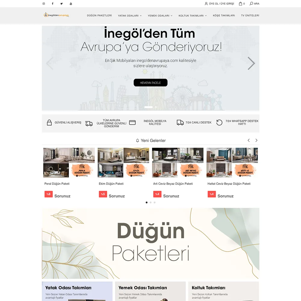 İnegölden Avrupaya